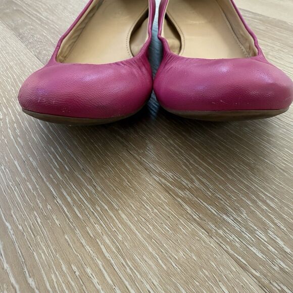 J CREW J. Crew CECE $125 Hot Pink Italy Leather Ballet Ballerina Flats Sz 6 5.5 - Picture 6 of 10
